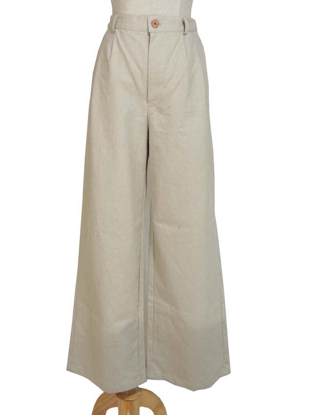 Fil de Nature 綿麻ワイドパンツ