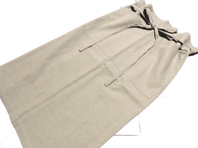 綿麻カフェエプロン・ロングタイプ