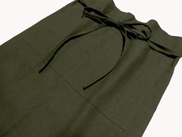 綿麻カフェエプロン・ロングタイプ