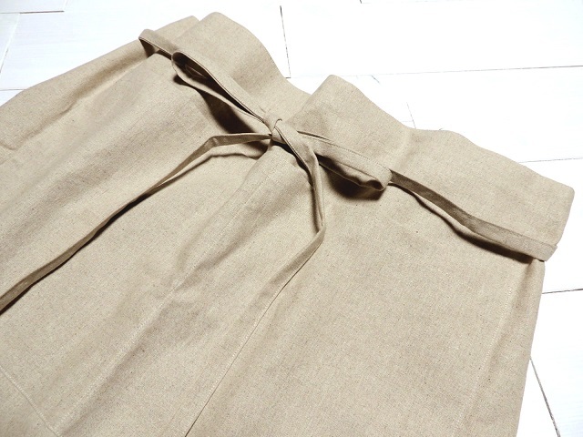 綿麻カフェエプロン・ロングタイプ