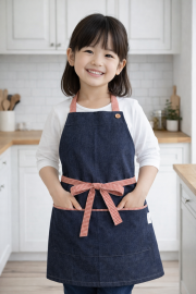 デニムショートエプロン