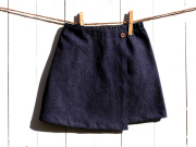 子供デニムラップ風スカート