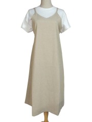 Fil de Nature 綿麻キャミソールワンピ　