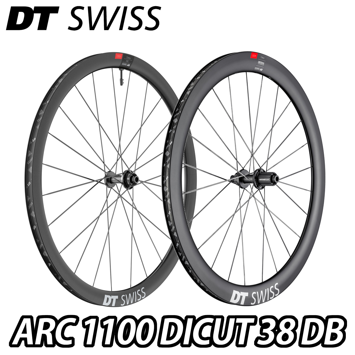 DT SWISS ARC 1100 DICUT 38 DB F/R Wheels Set