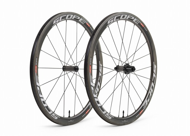 送料無料 SCOPE CYCLING R4C RIM BRAKE TLR F/R WHEEL SHIMANO HG 