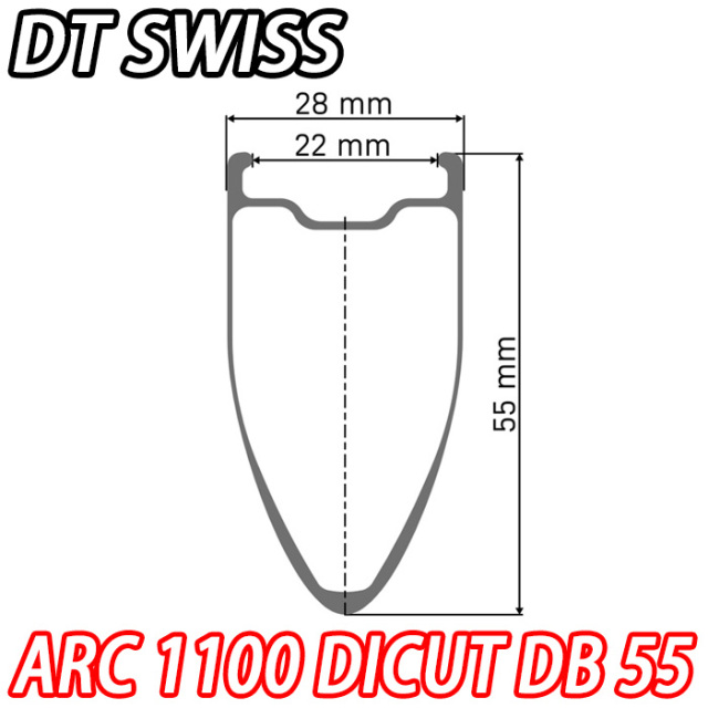 自転車本体 DTswiss ARC1100 DICUT db 55mm dt-swiss-arc-1100-db-50-rear-