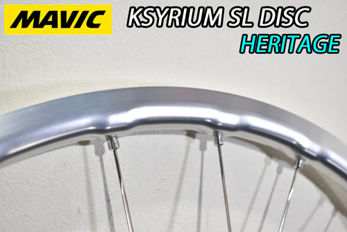 MAVIC 2025 KSYRIUM SL DISC HERITAGE SILVER POLISH WHEEL マビック
