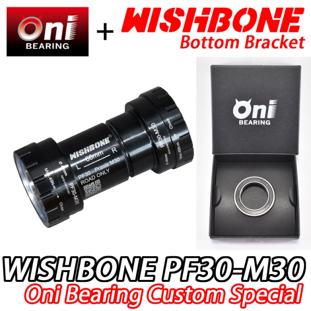⭐︎新品半額⭐︎WISHBONE BB3024 ボトムブラケット 68mm WISHBONE PF30-M30 ONI BEARING SPECIAL CUSTOM BB ウィッシュ