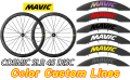 MAVIC COSMIC SLR 45 SL45 DISC WHEEL COLOR DECAL LOGO マビック コスミック エスエルアール 45mm ディスク カラー デカール ロゴ