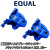 GROWTAC EQUAL Mechanical Disc Brake Caliper Flat Mount BLUE グロータック イコール 機械式ディスクブレーキ ブルー