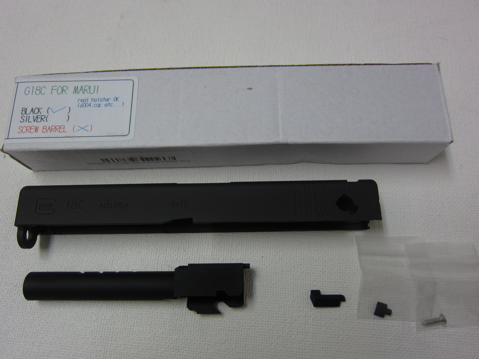 マルイ★グロッグ18C用メタルスライドセットＰＧＣ製BK新品