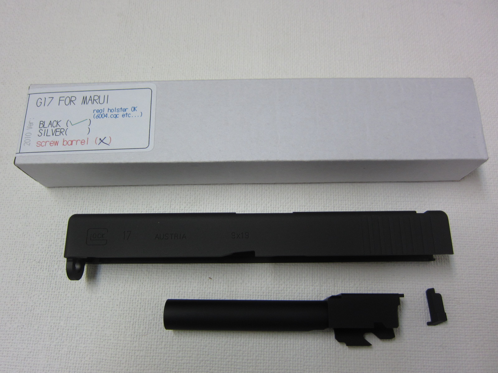 マルイ★グロッグ17用メタルスライドセットＰＧＣ製BK新品