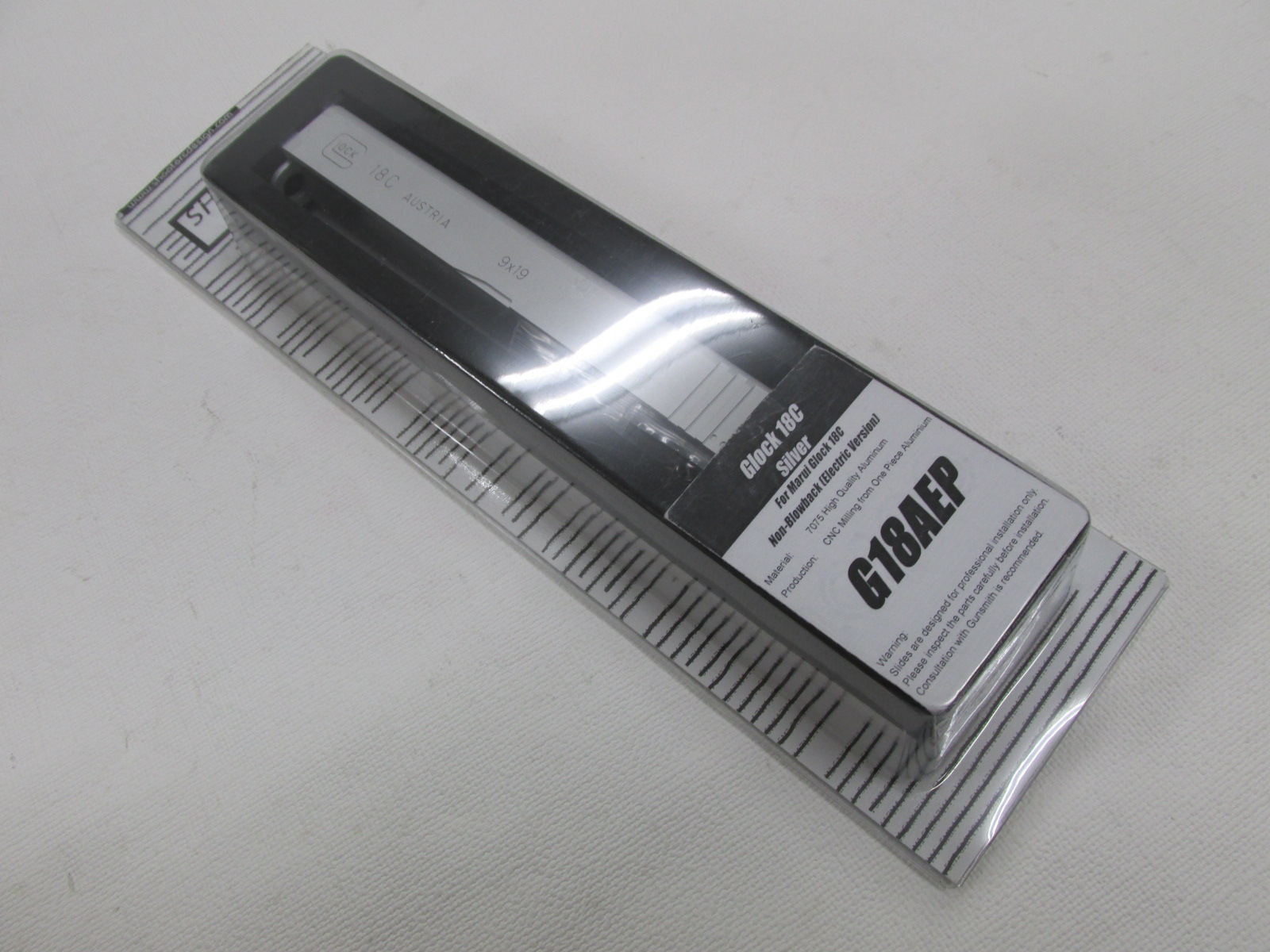 SD製　マルイ電動Ｇ１８Ｃ用アルミCNC削り出しスライド新品シルバー