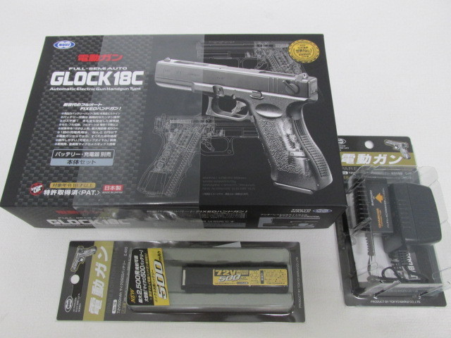 東京マルイ電動 グロック18C本体、バッテリー、充電器セット新品