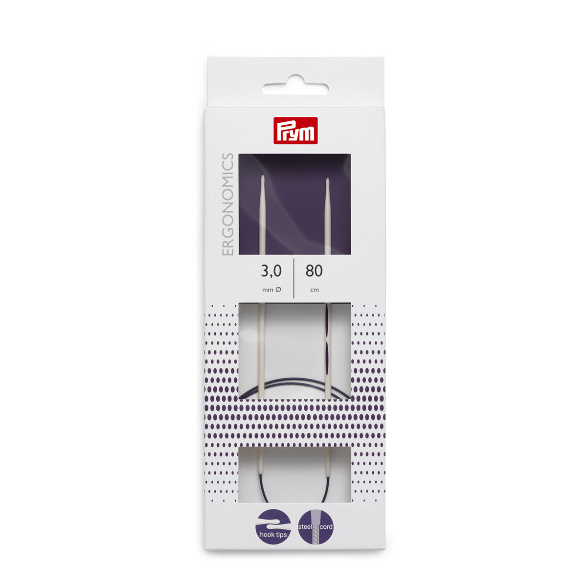 《Prym》プリム・エルゴノミック 輪針　全長80cm/3.0mm　 215802　エルゴミック　エルゴミックス　エルゴノミックス　エルゴノミクス　ergonomics