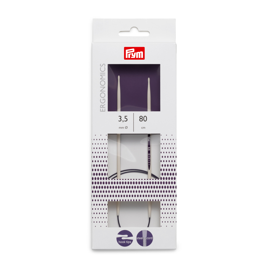 《Prym》プリム・エルゴノミック 輪針　全長80cm/3.5mm　 215803　エルゴミック　エルゴミックス　エルゴノミックス　エルゴノミクス　ergonomics