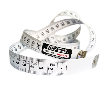 ドイツ製　hoechstmass　ヘキストマス EEC型式　ライセンス認定　EU高精度 デラックスメジャー　両面150cmタイプ センチ/センチ　テープ幅19mm　余白あり ※両面(表裏)同じ向きでのスタートではないのでご注意下さい。