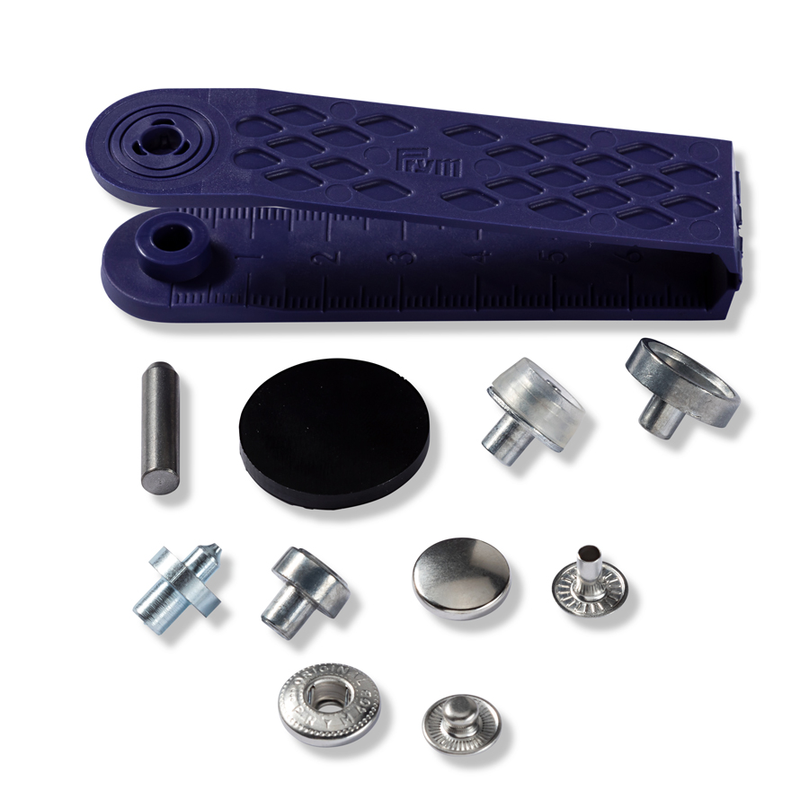 《Prym》プリム　スナップ　アノラック 　径12ｍｍ/10セット入キット付　シルバー　 ナイロン地・レインウェアやバッグ・カバンにもオススメ