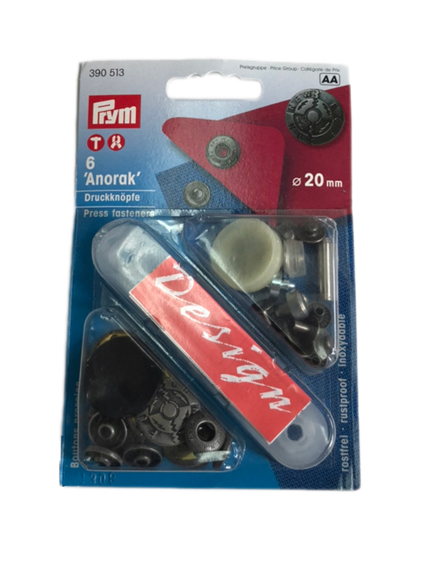 《Prym》プリム　ドイツ・スナップ　アノラック 　径20ｍｍ/6セット入　フュージョン　アンティークシルバー