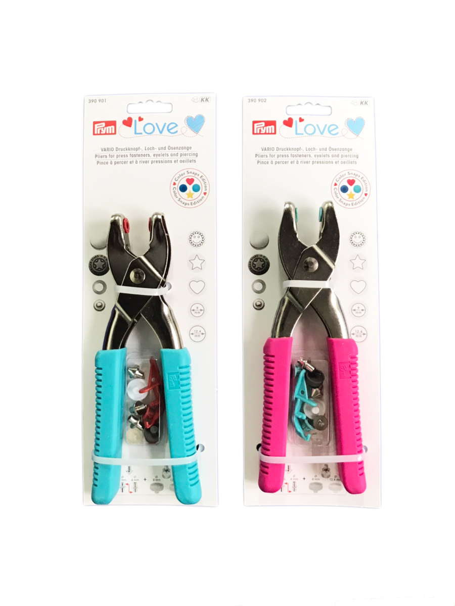 《Prym》プリム・ヴァリオ　マルチプライヤー　(取付穴径：3.0/4.0mm付属　受け皿9.0mm/12.4mm付属　ミントグリーン/ピンク　Vario Creative Tool