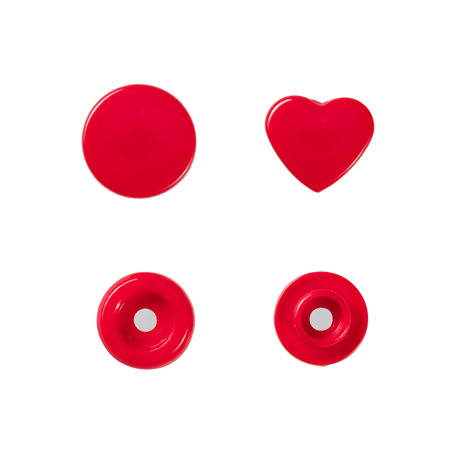 《Prym》プリム・スナップ プラスチックカラー ハート　ボタン（ホック） 30セット入り　リフィール 全3色展開
