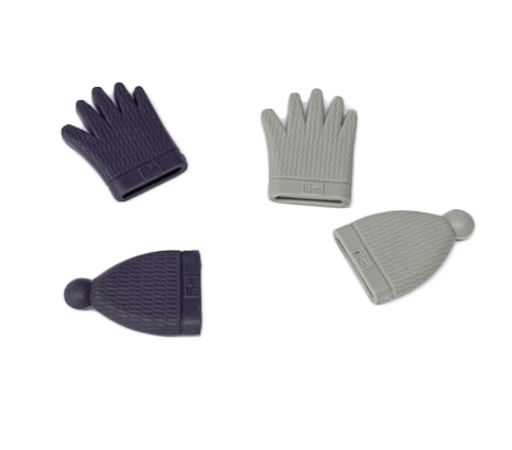 《Prym》プリム・棒針/あみ針用保護サック　※2タイプ展開※　2.0mm-2.5mm用パープル/3.0mm-3.5mm用グレー　カーボン・ダブルポイント　棒針　サック　キャップ　編み物　ニット　編み針