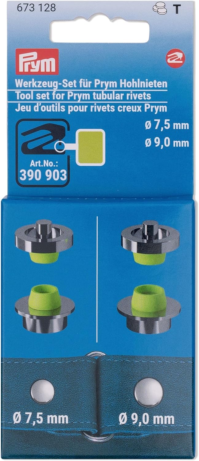 《Prym》プリム・ヴァリオ　カシメ金具（リベット）取り付け専用コマ　リベット径：7.5mm/9mm用　VARIO Creative Tool　リベット取り付け　673128