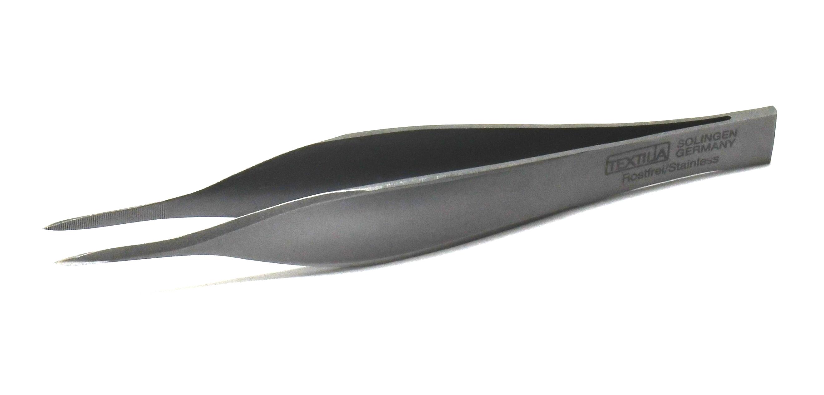 ドイツ製・高級ピンセット・ゾーリンゲン　SOLINGEN　全長115mmx（15mm広いところ)（10mm末端）　75580R　75580RS　TWEEZERS　Made in Germany