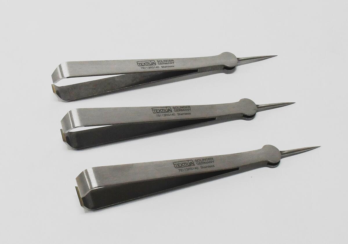 ドイツ製・高級毛抜き&目打ち　ゾーリンゲン　 SOLINGEN 全長140mmx（25mm目打ち部分）　78106R 78108R 78113R　THREAD PICKER  AWLS　Made in Germany