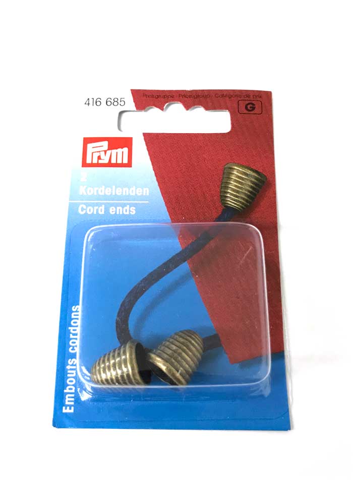 《Prym》プリム　ドイツ・コードエンド　メタルアンティーク　2ヶ入