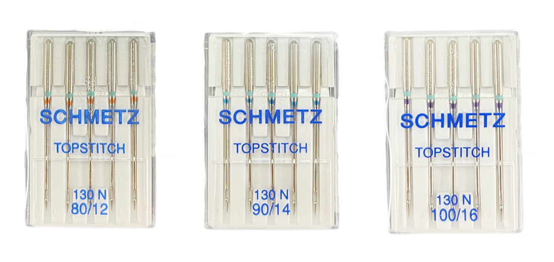 《SCHMETZ》シュメッツ　ドイツ製・万能家庭用ミシン針　130N  （トップステッチ）　TOPSTITCH　※個別販売※　5本セット