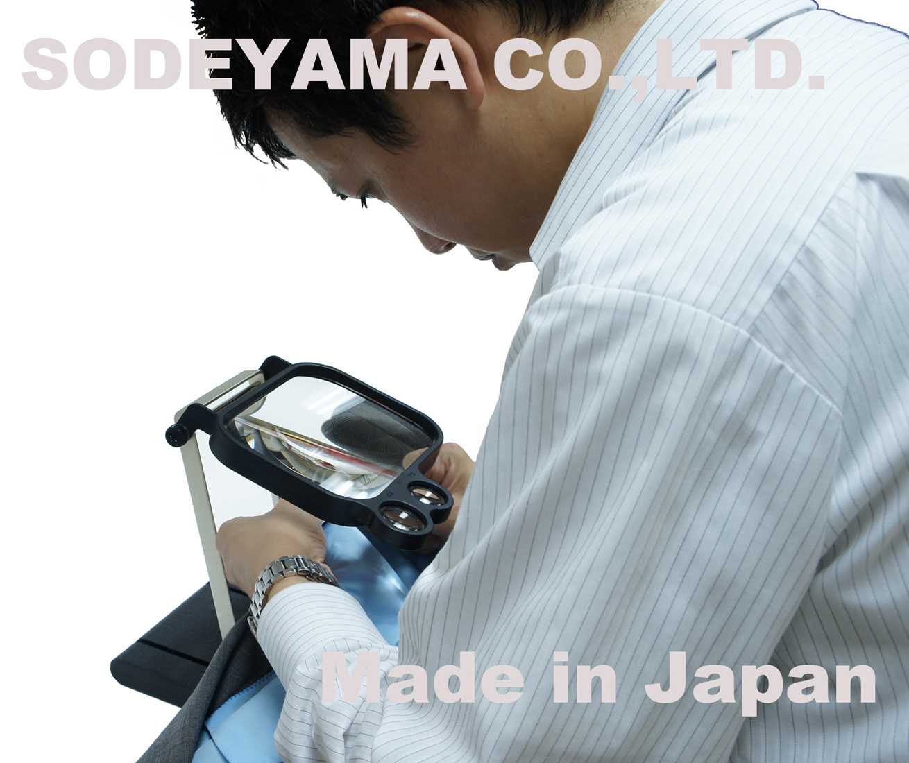 2617 検品用スタンドルーペ1.8倍145ｘ11mm4.0倍・7.0倍円形小窓ありガラス製