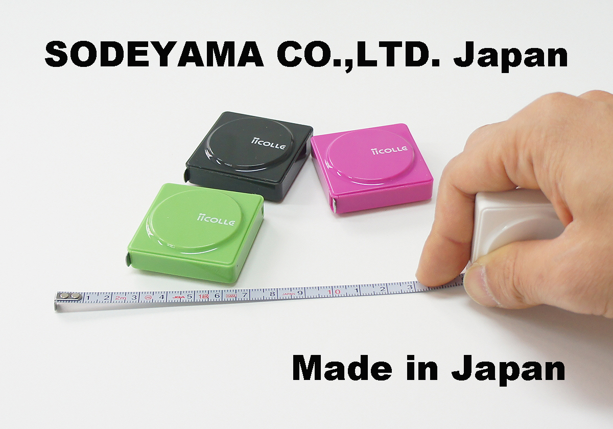 2925-2928 細巾スチールメジャーJIS規格1級認定ロールメジャーテープ200cm/6mm巾4色ありIICOLLE