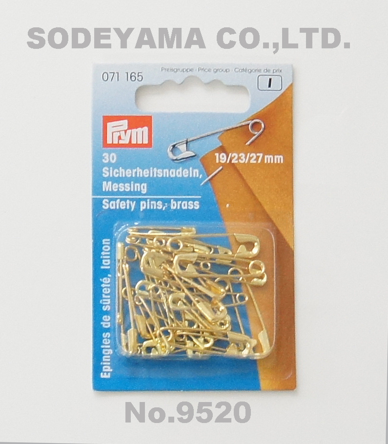 9520 PRYMプリム・ドイツ・安全ピン（ゴールド）30本セット