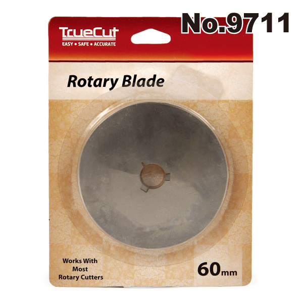 9711 超硬タングステン替刃60mm1枚（ロータリーカッタートゥルーカッターU.S.A.用）