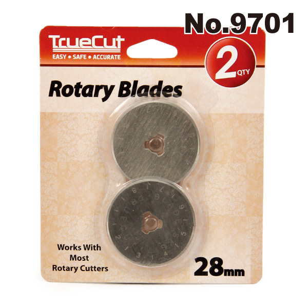9701 超硬タングステン替刃28mm2枚/セット（ロータリーカッタートゥルーカッターU.S.A.用）