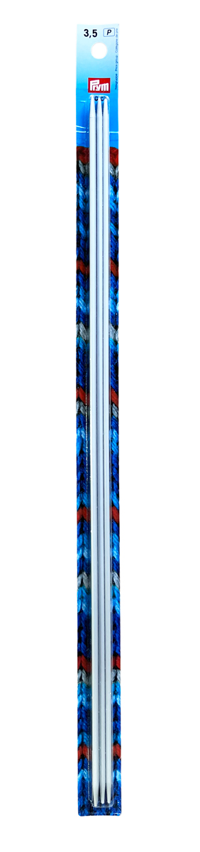 《Prym》プリム・アルミ製あみ針　パールグレー・ダブルポイント　4本入/1セット　3.5mmΦ/全長：40cm　編み針　棒針　191550-191551-191552