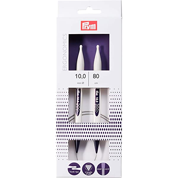 《Prym》プリム・エルゴノミック 輪針　全長80cm/10.0mm　 215813　エルゴミック　エルゴミックス　エルゴノミックス　エルゴノミクス　ergonomics