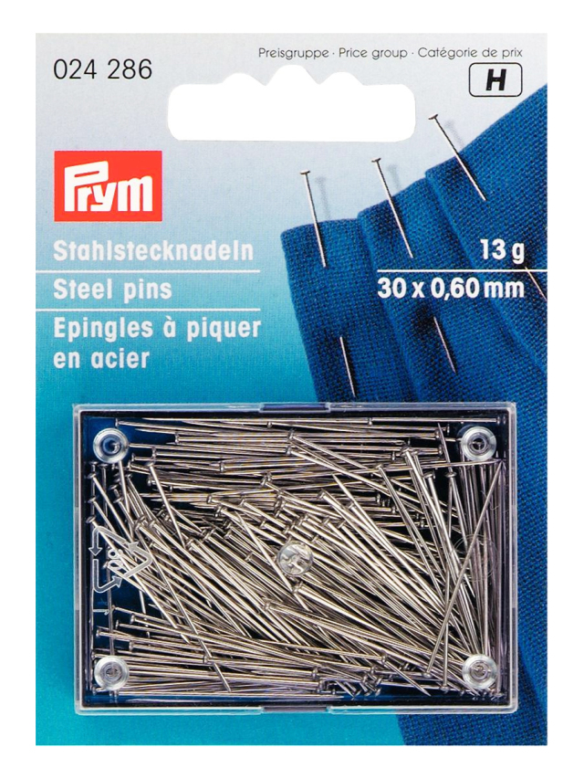 《Prym》プリム・シルクピン　30mm×0.6mm　13g　24286　仕立て　針　虫ピン　錆びにくい