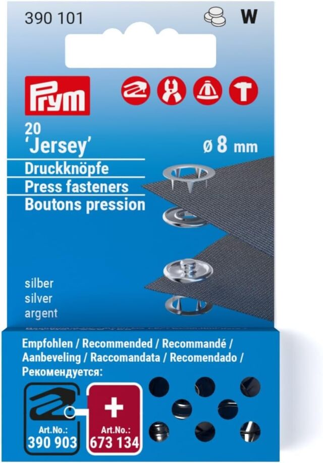 《Prym》プリム・アメリカンホック（リングスナップ）　8ｍｍ/20セット入　リフィール　ヴァリオ　VARIO Creative Tool　390101