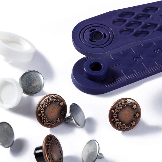 Prym》プリム・ジーンズ用ボタン 径14mm/8セット入キット付 リース