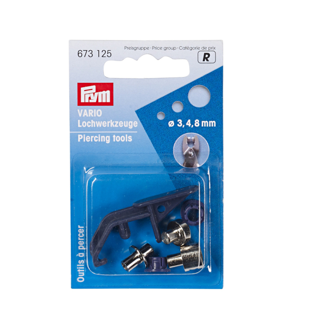 《Prym》プリム・ヴァリオシリーズ用　穴あけツール・アタッチメント（3mm/4mm/8mmΦ用）　マルチプライヤー用取り外し具付　VARIO Creative Tool　673125