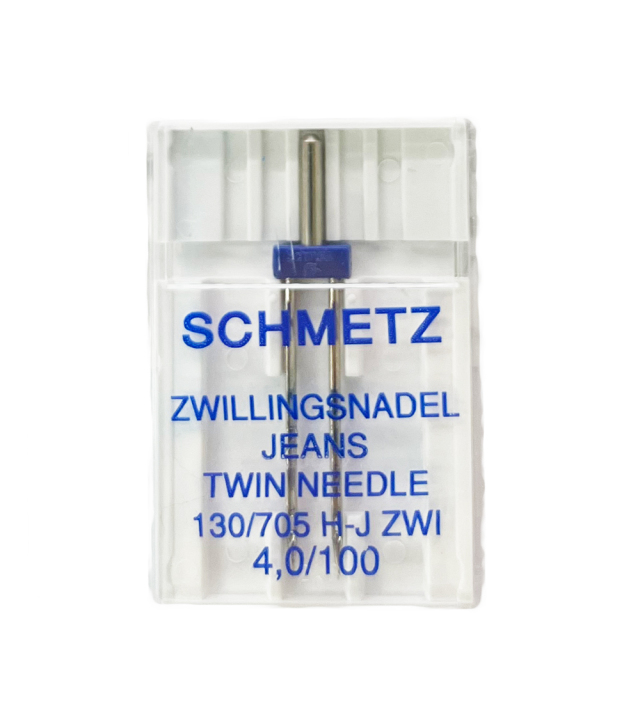 《SCHMETZ》※2本針（ZWI）・ジーンズ / 16番（#100）幅4.0mm　シュメッツ　ドイツ製　 家庭用ミシン針　 JIEANS　130/705H-J
