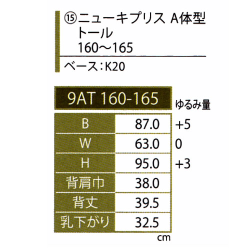 キイヤ》 レディース用ダミー New Kypris 9AT 160-165 ニューキプリス