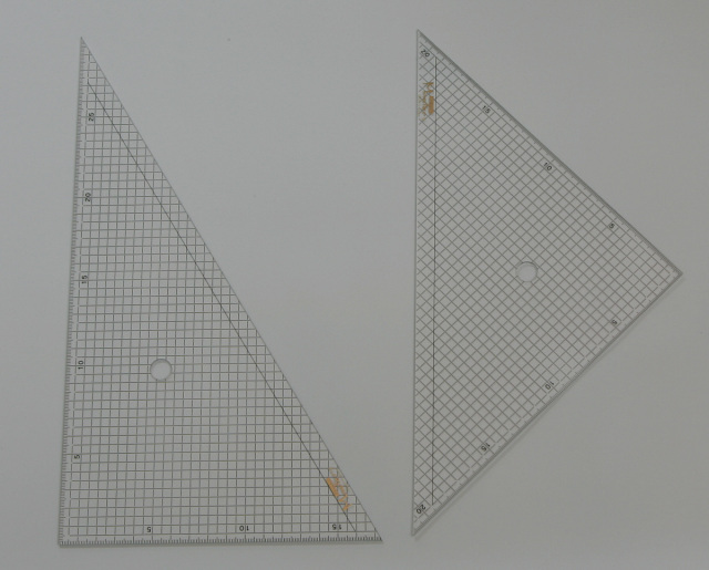 2250 方眼三角定規30cm二枚組