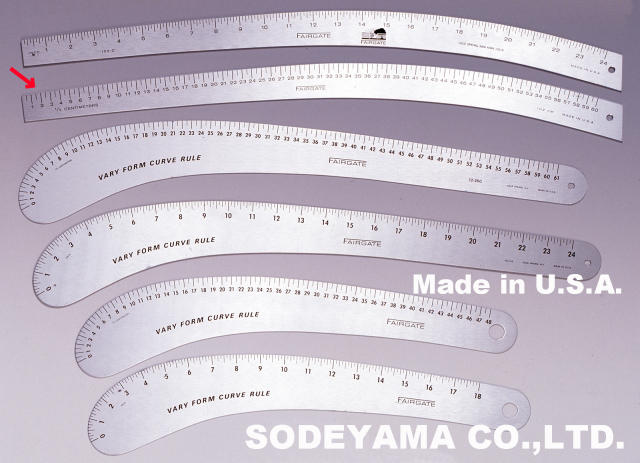 2200 アメリカ製カーブ尺VARYFORM60cm(センチ表示）