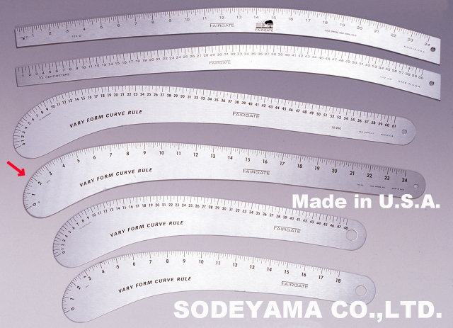 2705 アメリカ製カーブ尺VARYFORMRULE24吋(インチ表示）