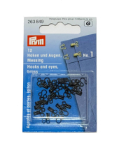 《Prym》プリム　ガーメントフック＆アイ　 ブラック　 No.1（12セット入） 263849