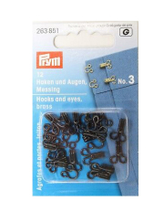 《Prym》プリム　ガーメントフック＆アイ　 ブラック　 No.3（12セット入） 263851