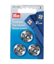 《Prym》プリム・シルバースナップ丸型21mm　3セット入　341252